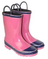 photo of pink rubber boots
