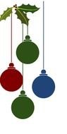 isolated Christmas garlands