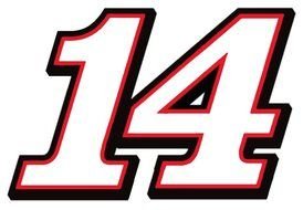 number 14 on a white background