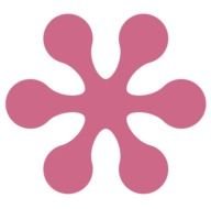 dark pink flower silhouette