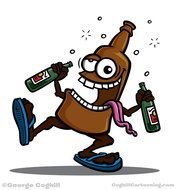 Drunk Beer Bottle Cartoon Character Mascot For Deardrunkmecom A