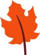 painted orange maple leaf