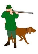 Deer Turkey Hunting drawing
