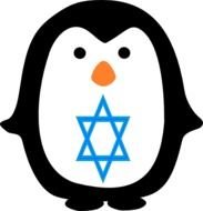 Penguin With Jewish Star At Clkercom Vector