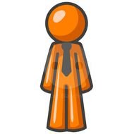orange man drawing