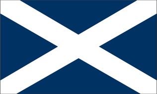 white and blue flag of Scotland