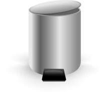 Empty Trash Can At Clkercom Vector Online