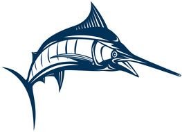 blue Fish logo drawing