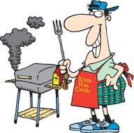 happy cook as a cartoon character