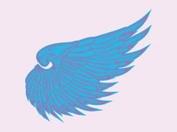 blue wing of a angel as a picture for clipart