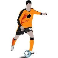 male Soccer Player In game, drawing
