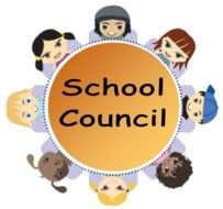drawing of school council and children