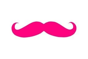 Clip art of Pink Mustache