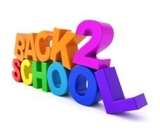 Back 2 School, colorful 3d lettering