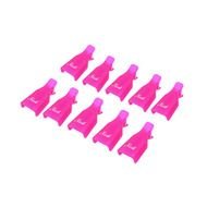 10pcs Set of Plastic Nail Art Soak Off Cap Clip, Gel Polish Remover