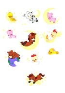 drawing of Cute Farm Animals