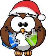 Santa Owl By Bocian
