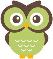 clipart of the green owl