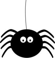 cartoon black spider