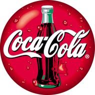 coca-cola, emblem with bottle