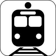 Train Railway Visual Symbol Icon Pictogram Signage For Way Finding
