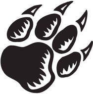 paw print with claws