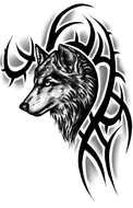 Tribal Wolf as a picture for a clipart