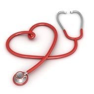 red stethoscope as a picture for clipart