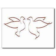 Colombes Dimage Retourn&amp;233e Carte Postale Zazzle