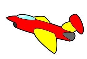 red-yellow toy plane