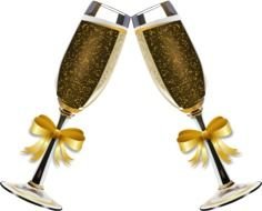 Champagne gold Glass drawing