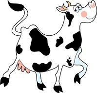 painted spotted cartoon cow