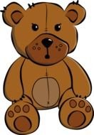 painted brown teddy bear
