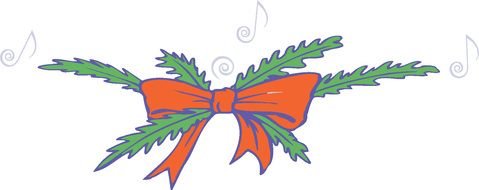 Christmas Music Notes Border drawing