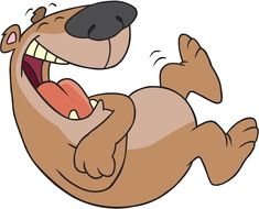 cartoon Laughing bear