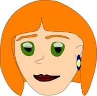 Woman Orange Hair At Clkercom Vector Online