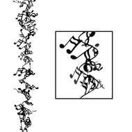 Music Notes border drawing