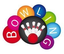 clipart of the bowling word