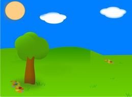picturesque nature in a colorful picture