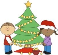 Comkids Stringing Popcorn On Christmas Tree Kids