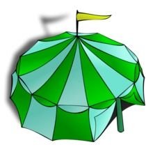 Circus green Tent drawing