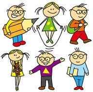 Children Elements Vector Material 02 Cartoon Free Download