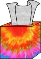 colored box with napkins