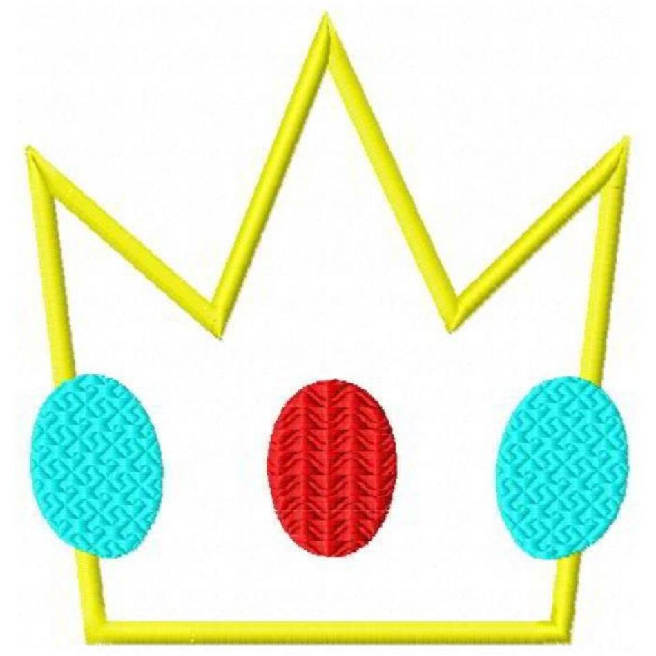 Princess Crown Peach Applique Design
