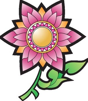 Pink Flower Decoration At Clkercom Vector Online