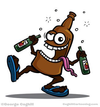 Drunk Beer Bottle Cartoon Character Mascot For Deardrunkmecom A