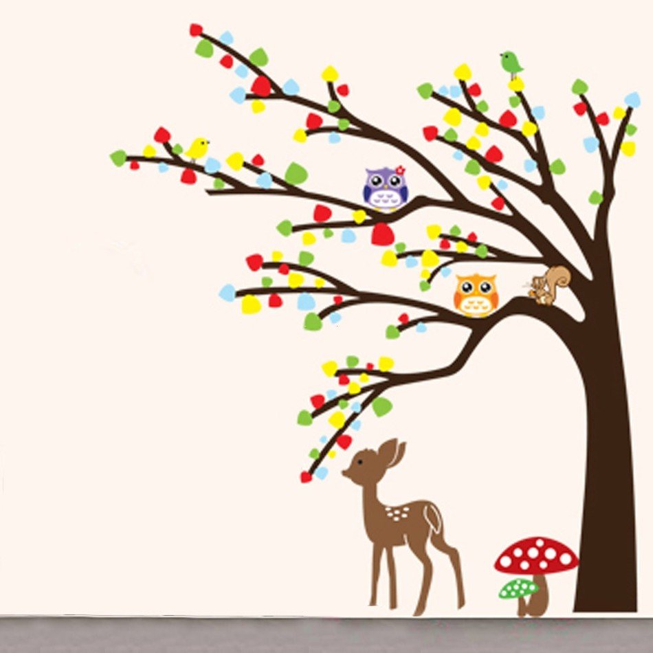 animals in a colorful picture