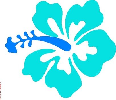 Blue Hibiscus At Clkercom Vector Online Royalty N2
