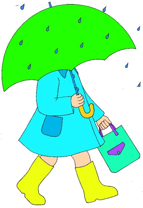 Clipart of Children with umbrella
