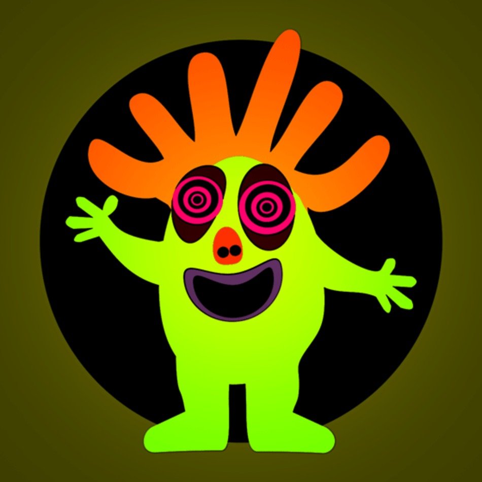 Gooby Monster Bright drawing